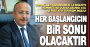 Vali Ali Fuat Atik’ten veda mesajı