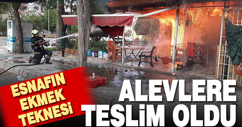 Esnafın ekmek teknesi alevlere teslim oldu