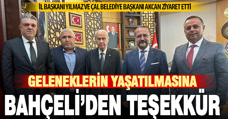 MHP Genel Başkanı Bahçeli’den Denizli’ye teşekkür