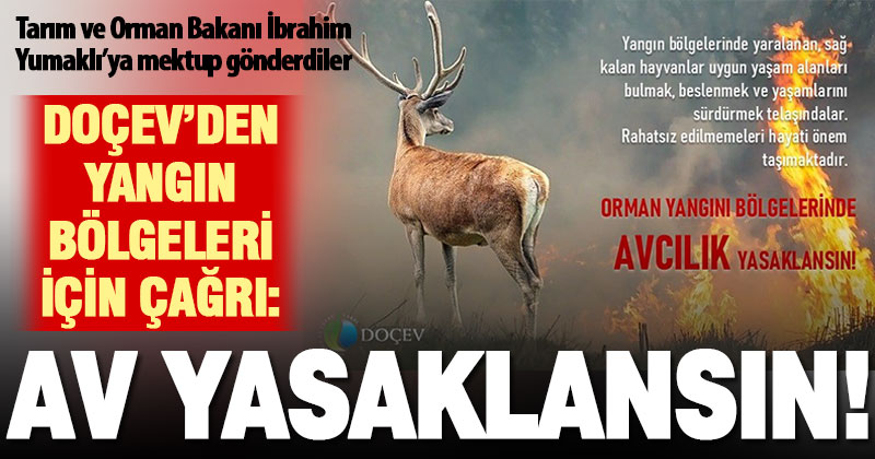DOÇEV’den ‘yangın bölgelerinde avcılık yasaklansın’ talebi