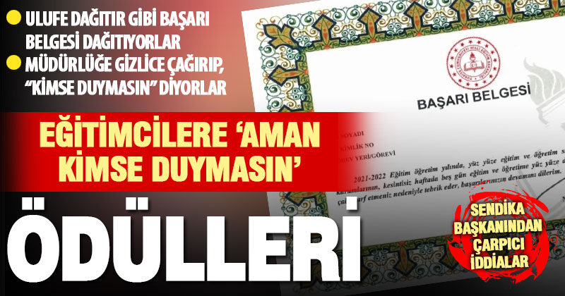 Acıpayam Milli Eğitim’de “başarı belgesi” iddiası eğitimcileri rahatsız etti