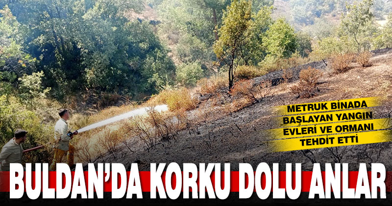 Buldan’daki yangın ucuz atlatıldı
