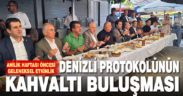Denizli protokolü pazaryeri kahvaltısında buluştu