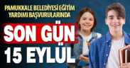 Pamukkale Belediyesi’nin eğitim yardımı başvurularında son gün 15 Eylül