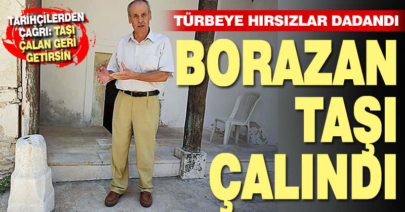Türbenin simgesi olan taşlardan birisi çalındı