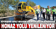 Büyükşehir eski Honaz yolunu yeniliyor