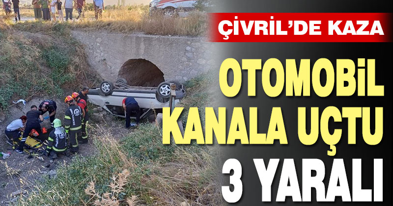 Kontrolden çıkan otomobil su kanalına uçtu: 3 yaralı