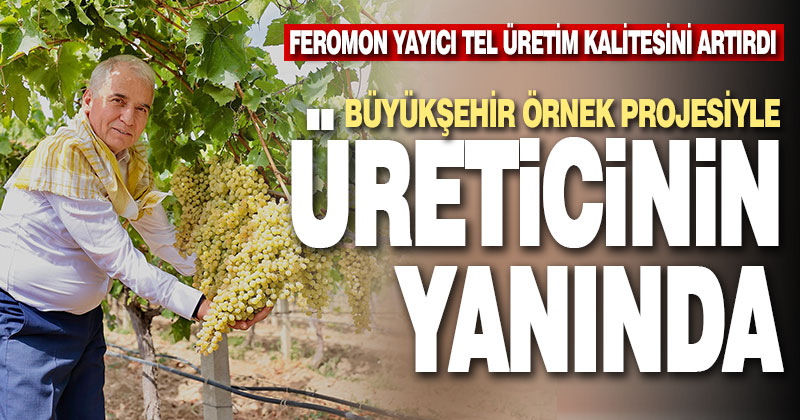 Büyükşehir örnek projesiyle üreticinin yanında