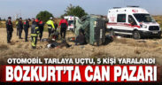 Tarlaya uçan araçta 5 kişi yaralandı