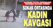 Saçından tuttuğu kadını dakikalarca sürükledi