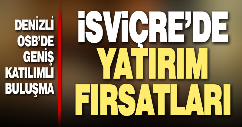 İsviçre’deki yatırım fırsatları Denizli OSB’de masaya yatırıldı