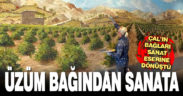 Meşhur üzüm bağları, duvarda sanat eserine dönüştü