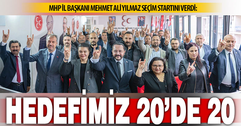 Denizli MHP yerel seçimin startını 20’de 20 hedefiyle verdi: Şehrimizde 20’de 20 hedefine ulaşacağız