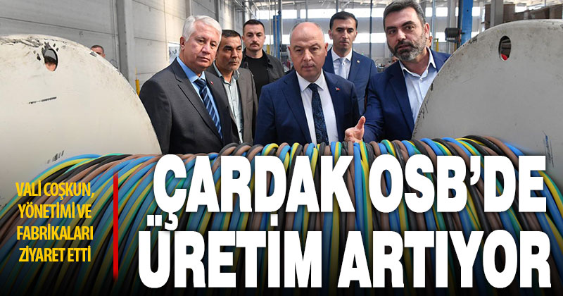 Vali Coşkun, Çardak OSB’yi ziyaret etti