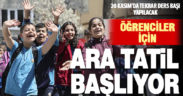 Okullarda bir haftalık ara tatil başlıyor
