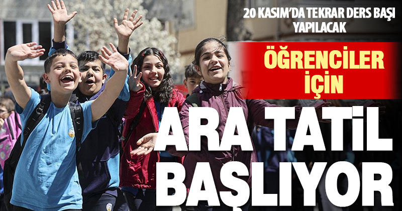 Okullarda bir haftalık ara tatil başlıyor