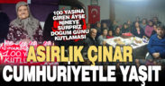 100. yaşına giren yaşlı kadına, torunlarından sürpriz doğum günü