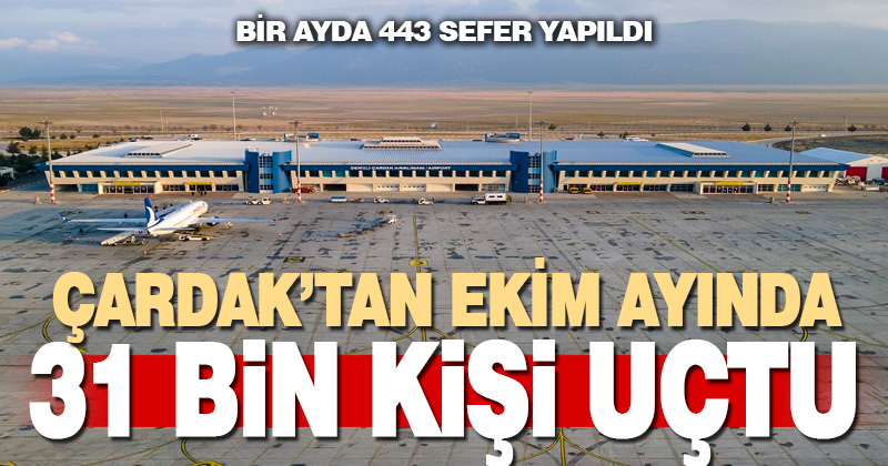 Denizli’de Ekim ayında 31 bin kişi uçtu