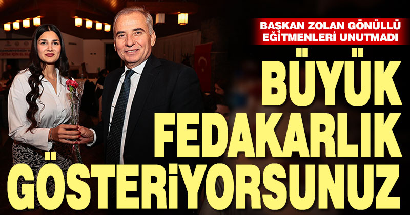 Başkan Zolan gönüllü eğitmenleri unutmadı