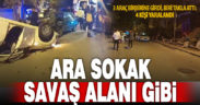 Ara sokakta 3 aracın karıştığı kazada 4 kişi yaralandı