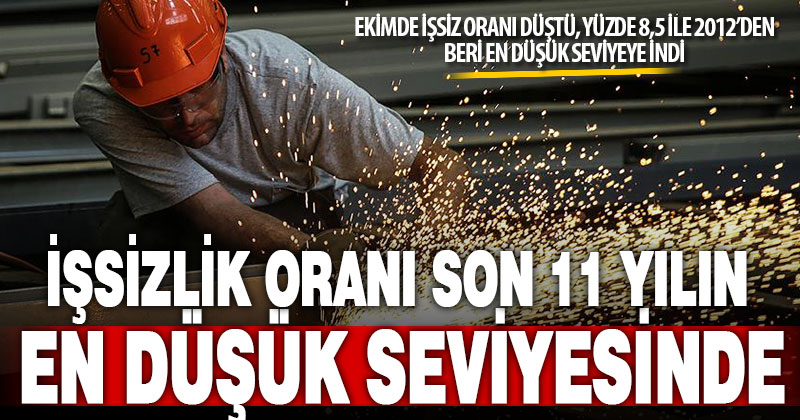 İşsizlik oranı 11 yılın en düşük seviyesine geriledi