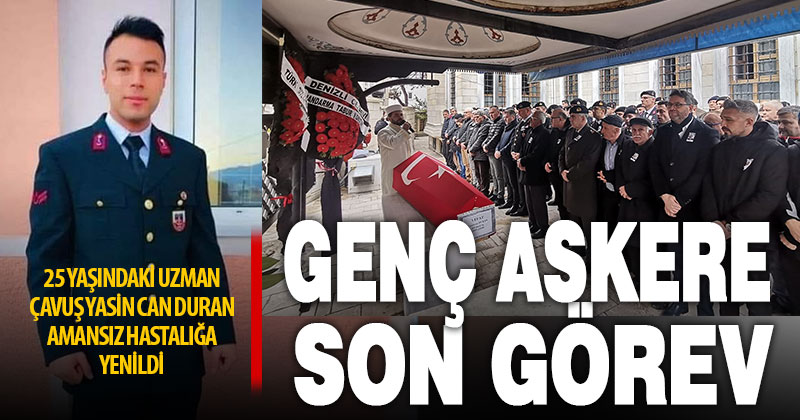 Denizli’de görev yapan genç asker son yolculuğuna uğurlandı