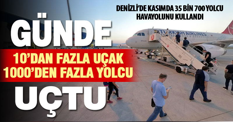 Çardak’tan kasımda 35 bin 701 yolcu uçtu