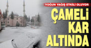 Çameli’de yoğun kar yağışı etkili oluyor