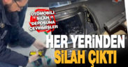 Otomobilin ön konsolunu silah deposuna çevirmişler