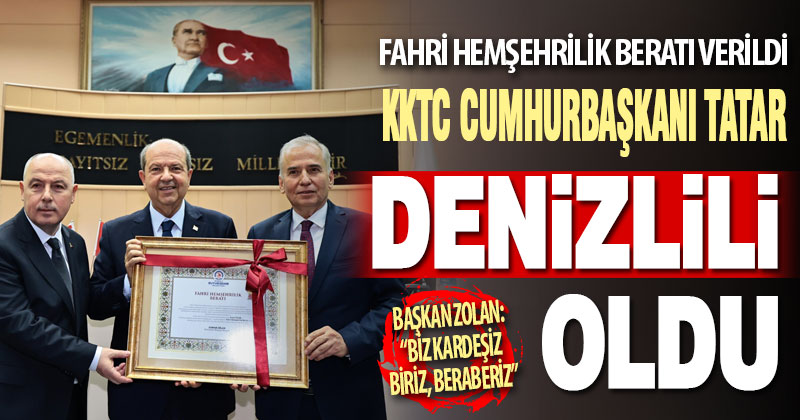 Cumhurbaşkanı Tatar’a Fahri Hemşehrilik Beratı
