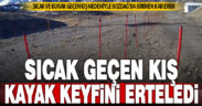 Sıcak ve kurak geçen kış nedeniyle kayak merkezinde kar birikmiyor