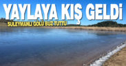 Buldan Süleymanlı Yayla Gölü buz tuttu
