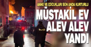 Denizli’de çıkan yangında müstakil ev kullanılamaz hale geldi
