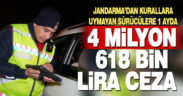 Denizli’de jandarma Aralık ayında 35 bin 702 aracı kontrol etti
