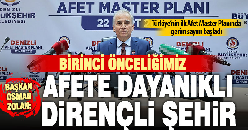 Türkiye’nin ilk Afet Master Planında gerim sayım başladı