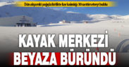 Son yağışla birlikte Denizli Kayak Merkezi beyaza büründü