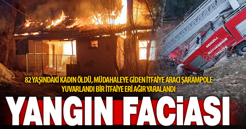 Beyağaç’ta yangın faciası: Ev sahibi öldü, itfaiye eri ağır yaralandı