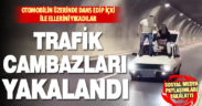 Otomobilin üzerinde şov yapan gençler sosyal medya paylaşımı sonrası yakalandı