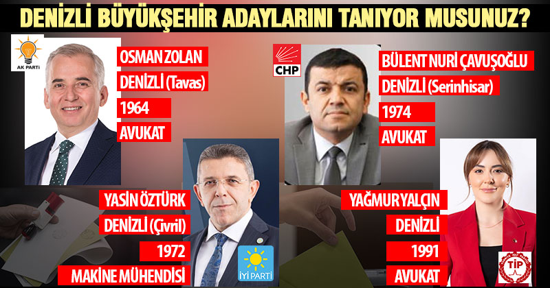 Denizli Büyükşehir Belediye başkan adayları kimler?