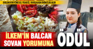 Buldanlı lise öğrencisi İlkem, yöresel “Balcan Sovan” yemeği ile ikincilik aldı