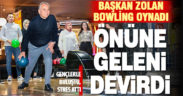 Başkan Zolan gençlerle bowling oynadı, stres attı