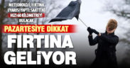 Denizli’ye, pazartesi sabahından itibaren kuvvetli rüzgar ve fırtına uyarısı