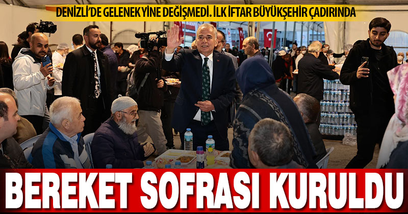 İlk iftar Büyükşehir çadırında