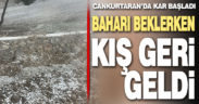 Baharı beklerken kış geri geldi, Cankurtaran’da kar başladı