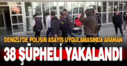 Denizli’de aranan 38 şüpheli uygulamalarda yakalandı