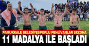 Pamukkale Belediyesporlu pehlivanlar sezona 11 madalya ile başladı