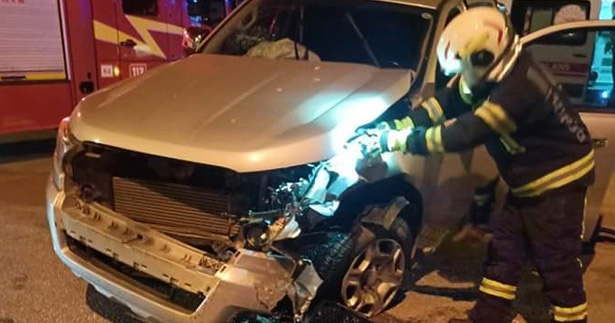 Denizli’de iki otomobil çarpıştı: 4 yaralı