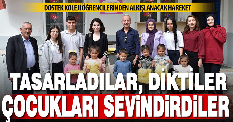 DOSTEK Koleji öğrencileri 23 Nisan’da köy okullarındaki minikleri sevindirdi