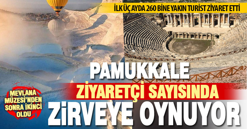 Pamukkale ve Hierapolis örenyeri, Türkiye’nin en çok turist çeken ikinci bölgesi