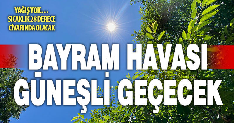 Denizli’de bayramda hava güneşli ve 28 derece civarında olacak